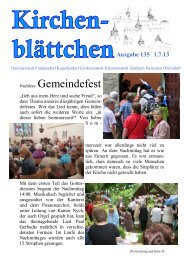 Kirchenblättchen - des Kirchspiels Kapellendorf