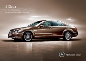 Preisliste Mercedes-Benz S-Klasse Limousine (W/V221) vom 14.10.2010.