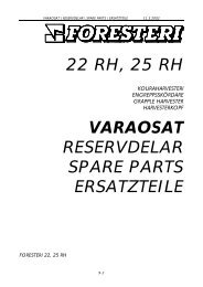 22 rh, 25 rh varaosat reservdelar spare parts ersatzteile