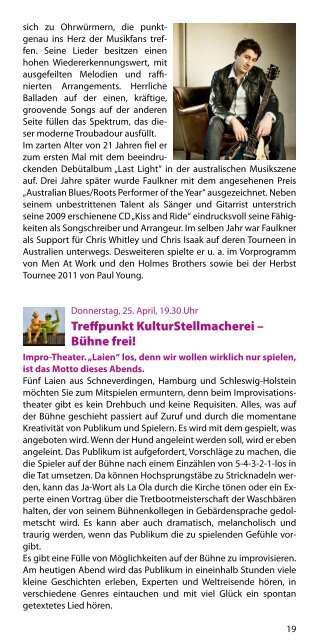 Kulturverein Schneverdingen e. V. Programm Januar Februar März ...