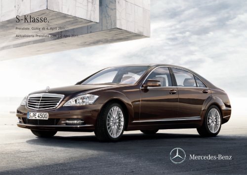 Preisliste Mercedes-Benz S-Klasse Limousine (W/V221) vom 27.04.2011.