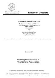 Études et Dossiers - Geneva Association