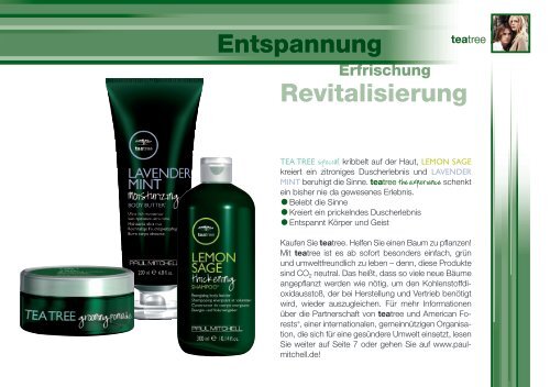 Broschüre PAUL MITCHELL ® TeaTree - Tom´s Haarkult