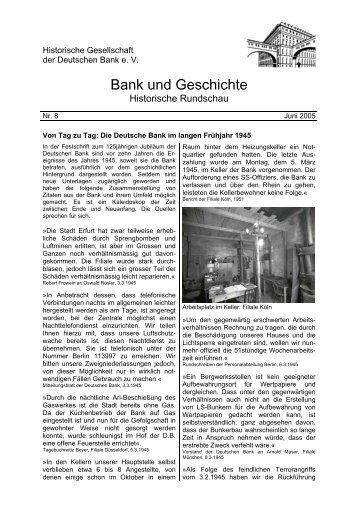 Folge 2005/2 - Historische Gesellschaft der Deutschen Bank e.V.