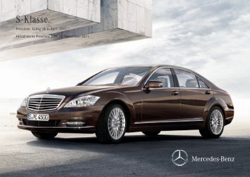 Preisliste Mercedes-Benz S-Klasse Limousine (W/V221) vom 19.09.2011.