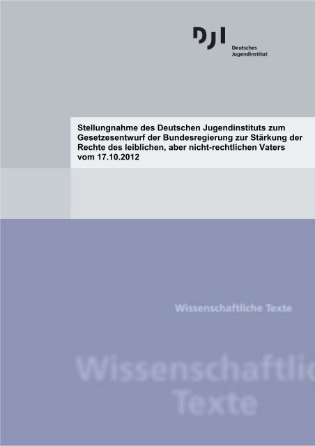 Stellungnahme - Deutsches Jugendinstitut e.V.