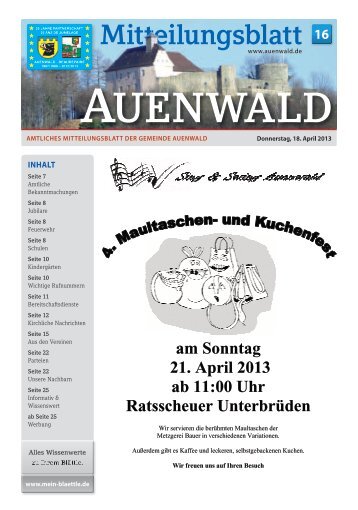 KW 16 vom 18.4.2013 - Gemeinde Auenwald