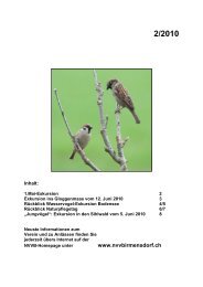 Heft 2010/2 - Natur- und Vogelschutzverein Birmensdorf