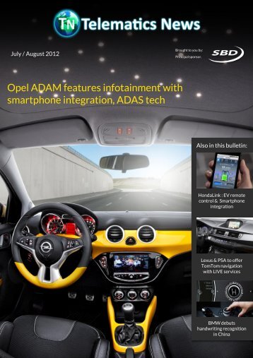 Opel ADAM features infotainment with  ... - Telematics News