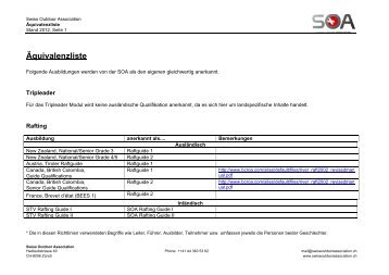Aequivalenzliste_SOA.. - Swiss Outdoor Association