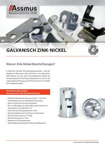 GALVANISCH ZINK NICKEL - Assmus Metallveredelung GmbH