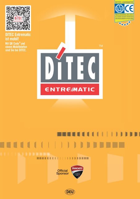 ditec-garantie - DITEC ENTREMATIC