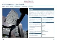 Corporate Finance Letter 01/2010 - BHF-BANK Aktiengesellschaft