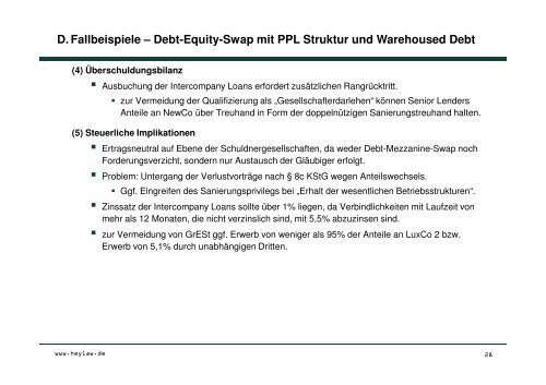 D. Fallbeispiele – Debt-Mezzanine-Swap - Heymann & Partner ...