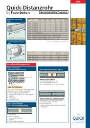 Quick-Distanzrohr - Quick Bauprodukte GmbH