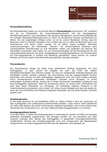 PDF-Version - Gieselmann Consulting - Personalberatung: Home