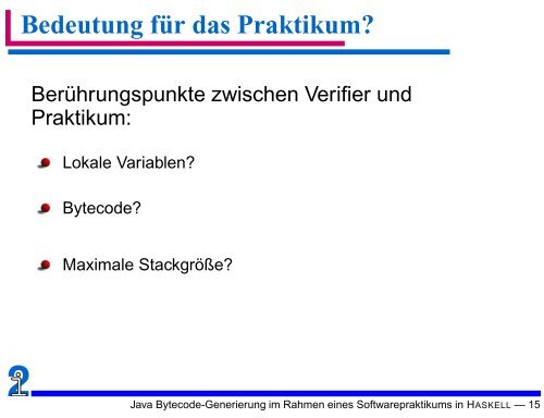 Java Bytecode-Generierung im Rahmen eines Softwarepraktikums ...