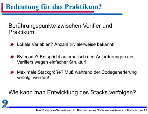 Java Bytecode-Generierung im Rahmen eines Softwarepraktikums ...