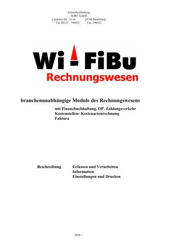 Finanzbuchhaltung - SORT GmbH