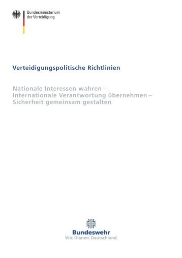 Verteidigungspolitische Richtlinien - Bundesministerium der ...