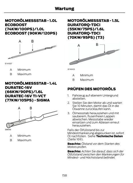 FORD B-MAX Betriebsanleitung