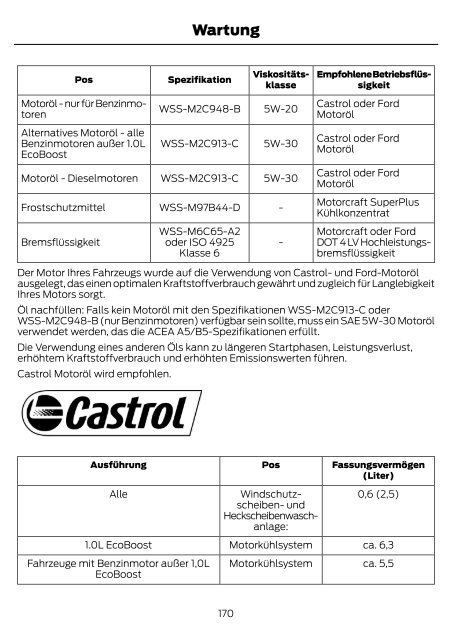 FORD B-MAX Betriebsanleitung