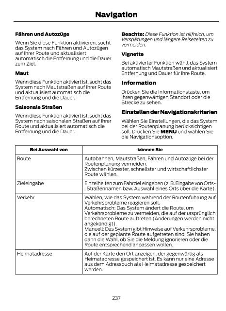 FORD B-MAX Betriebsanleitung