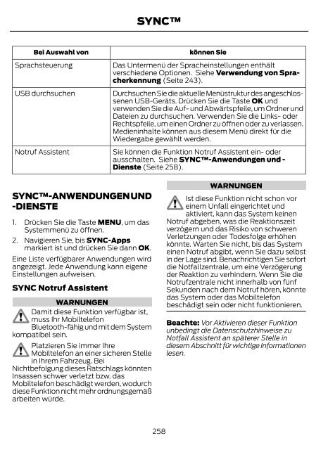 FORD B-MAX Betriebsanleitung