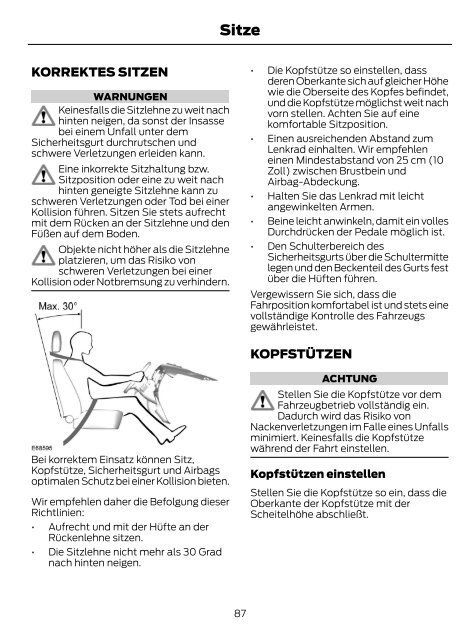 FORD B-MAX Betriebsanleitung