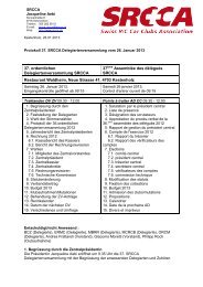 37. ordentlichen Delegiertenversammlung SRCCA 37 Assemblée ...