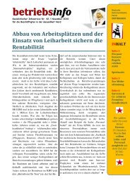 betriebsinfo 42 November 2010 - Ungesund Leben