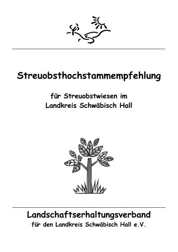 Sortenempfehlung für den Landkreis Schwäbisch Hall