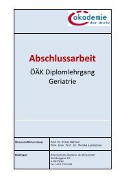 Die Anämie beim geriatrischen Patienten - Österreichische ...