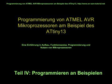 Programmierung von ATMEL AVR Mikroprozessoren am Beispiel ...