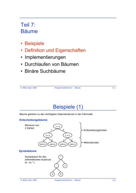 Teil 7: Bäume Beispiele (1)