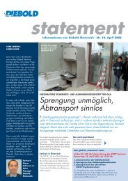 Sprengung unmöglich, Abtransport sinnlos - Diebold Österreich ...