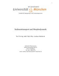 Sedimenttransport und Morphodynamik - Tideelbe