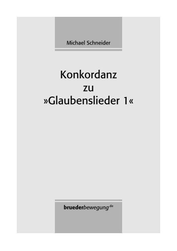 Konkordanz zu "Glaubenslieder 1" - bruederbewegung.de