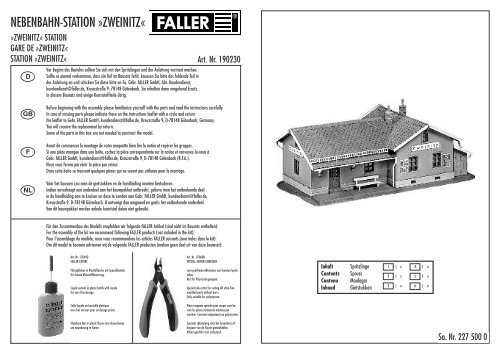 NEBENBAHN-STATION »ZWEINITZ« - Faller