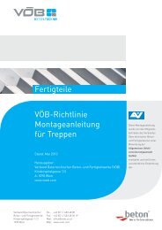 Montageanleitung für Treppen - VÖB Verband Österreichischer Beton