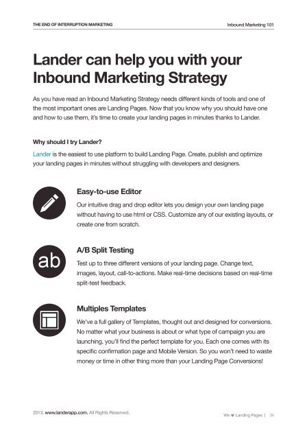 LANDER - Inbound Marketing 101: The end of Interruption Marketing