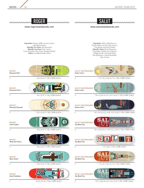 skateboard - BUYERS' GUIDE 2013
