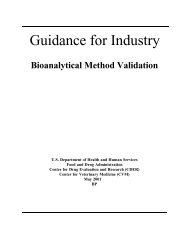 Guidance for Industry - Bioanalytical Method Validation