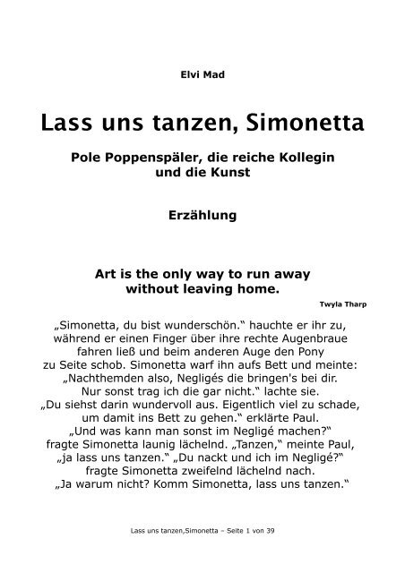 Lass uns tanzen, Simonetta