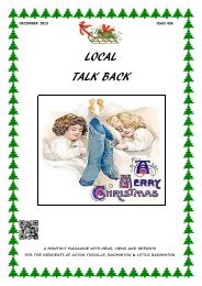 Local Talk Back Dec 2013