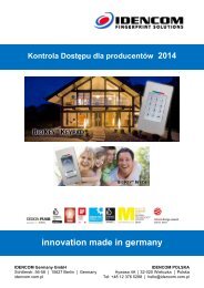 Katalog 2014 Czytniki linii papilarnych dla producentow drzwi, okuc, dla branzy metalowej i elektrotechnicznej innovation made in germany