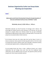 Seminars Organized by Corliss Law Group Estate Planning Law Corporation