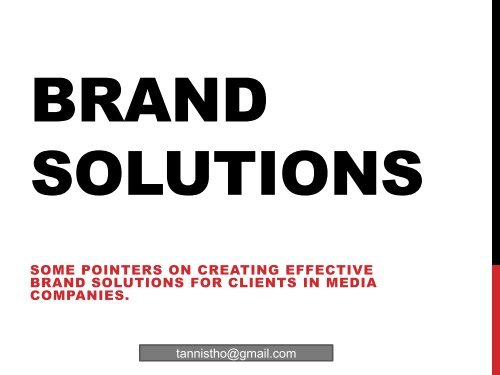 BRAND SOLUTIONS