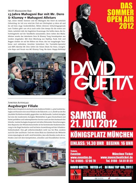 Stadtmagazin Neue Szene Augsburg 2012-07