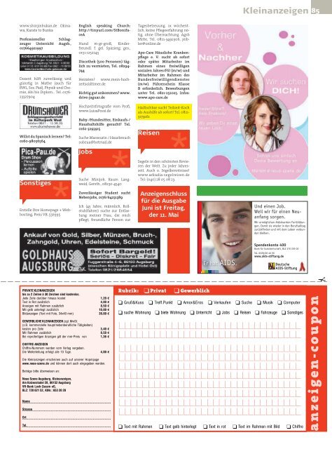 Stadtmagazin Neue Szene Augsburg 2012-05